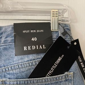 Redial Split Hem Jeans, Size 40 (US 8)